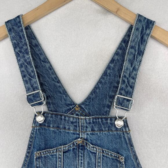 OLD NAVY Overalls Womens 4 Carpenter Denim Bib Utility Cotton Blue - Picture 3 of 16